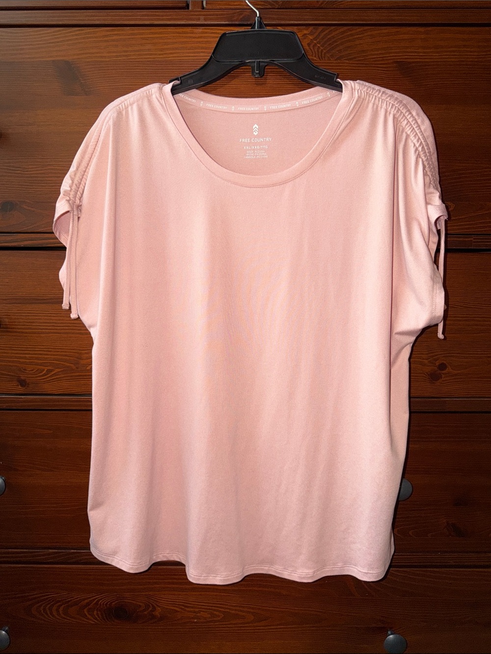 Free Country MicroTech Chill Dolman Sleeve Top – Light Pink – XXL